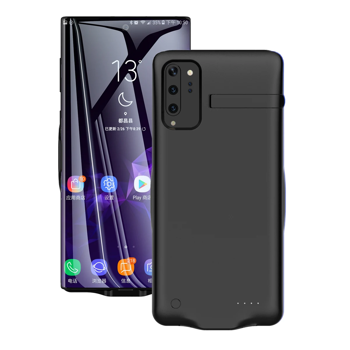 Note 10 Plus Black Для samsung Galaxy Note 10 Note 10 Plus чехол для зарядного устройства 6500 мАч резервного копирования PowerBank чехол для samsung Note 10 Чехол подставка - Цвет: Note 10 Plus Black