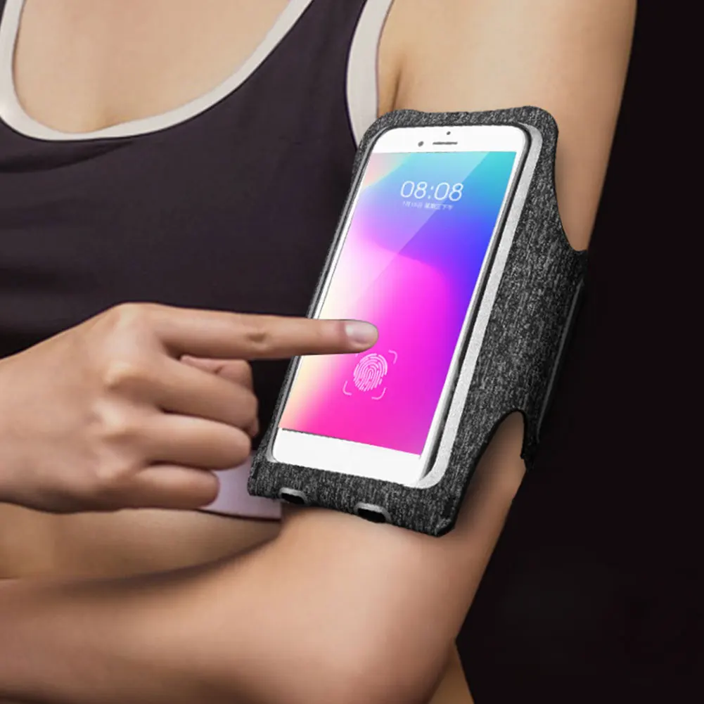 Holder Workout Exercise Hiking Gym Anti Slip Side Pocket Armband Elastic Cycling Jogging Phone Pouch Sports Running Fitness
