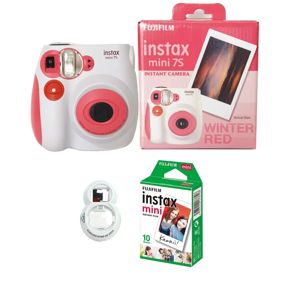 100% оригинальная мгновенная фотопленка Fujifilm Instax Mini 7s с 10 листами белая пленка Fuji и