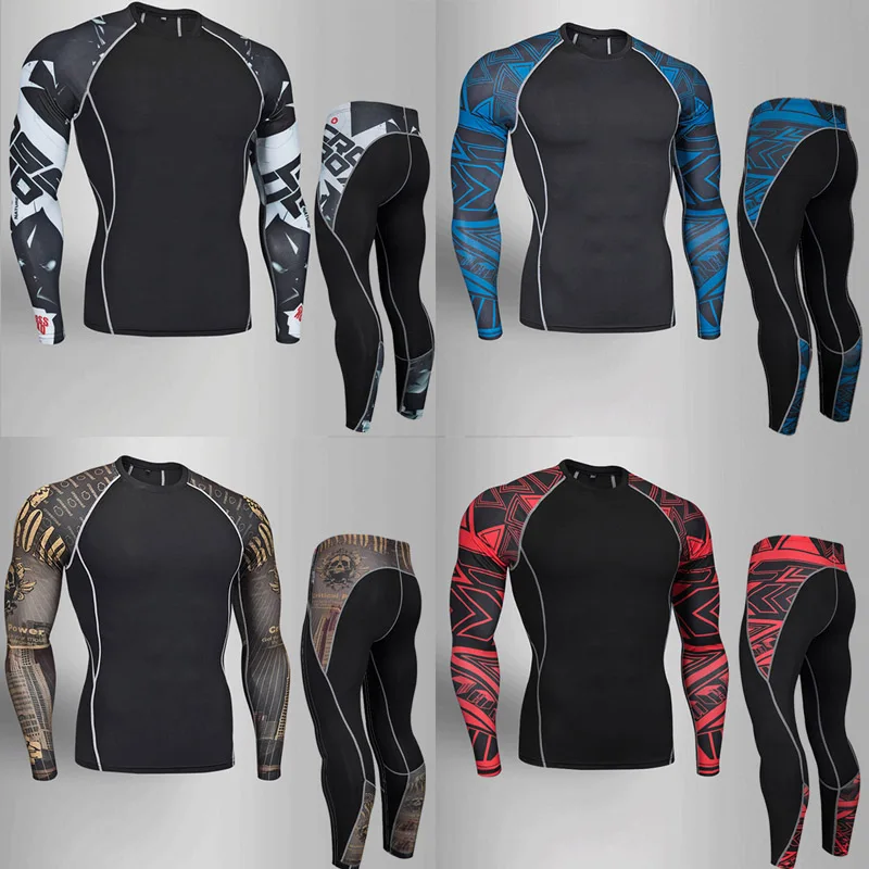 

Men's Wear New High quality Thermal underwear long johns winter Thermal underwear Plus size Compression Clothing rash guard male