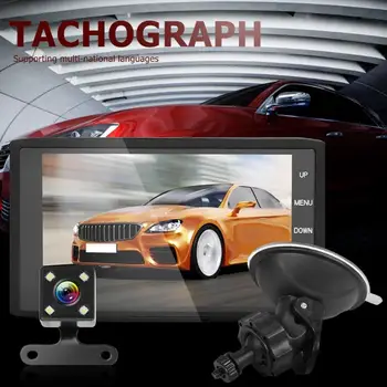 

505 Car DVR 3 Camera Lens 4.0 inch Dual Lens with Rearview Camera Dashcam