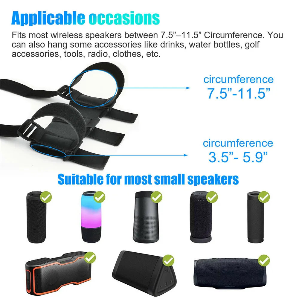Bicycle Speaker Fixed Strap Portable Bluetooth Speaker Mount Bottle Cage Holder