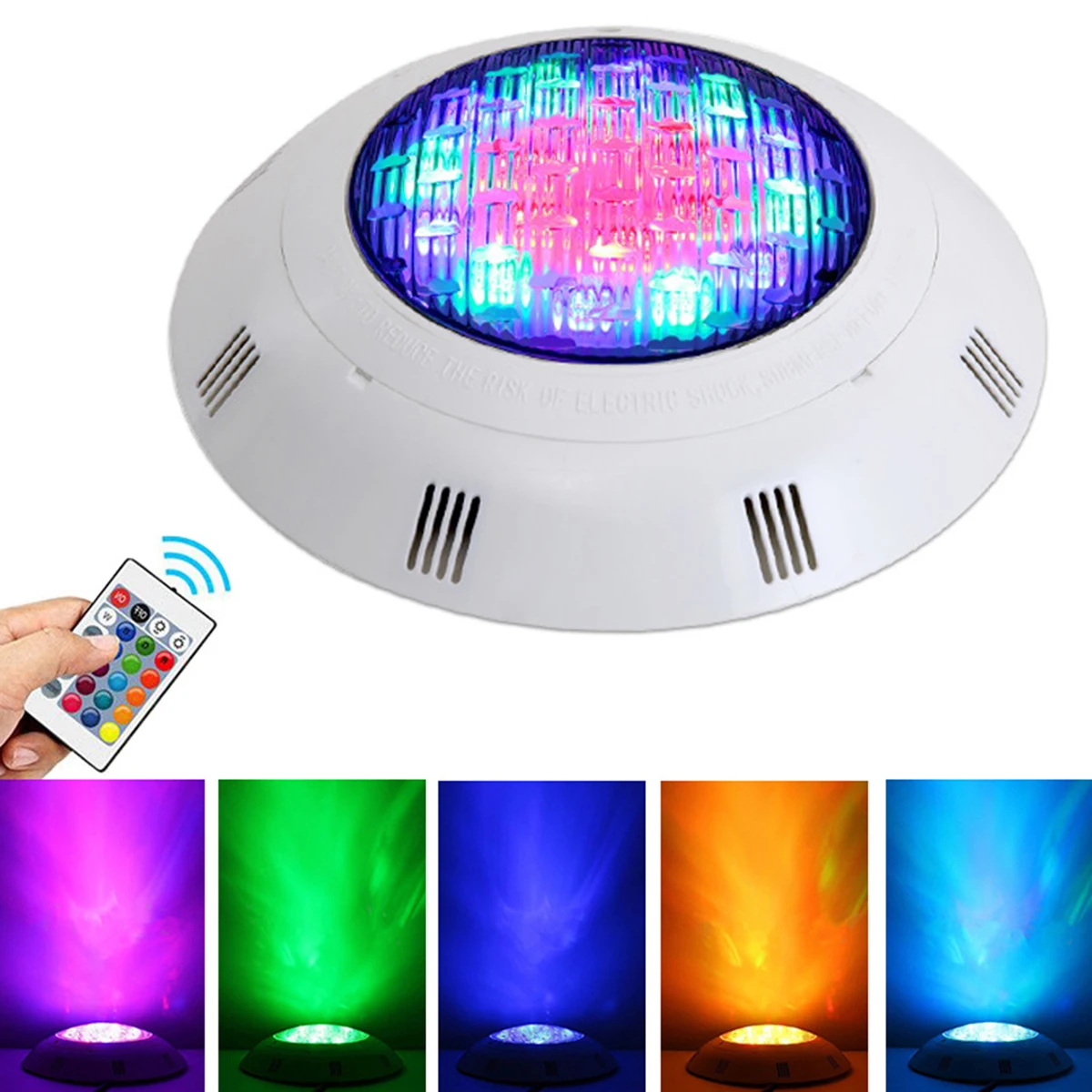 

New 12W RGB Underwater Swimming Pool Light IP68 Waterproof Spa Lamp Swimming Pool Lamps With Remote Control Dropshipping