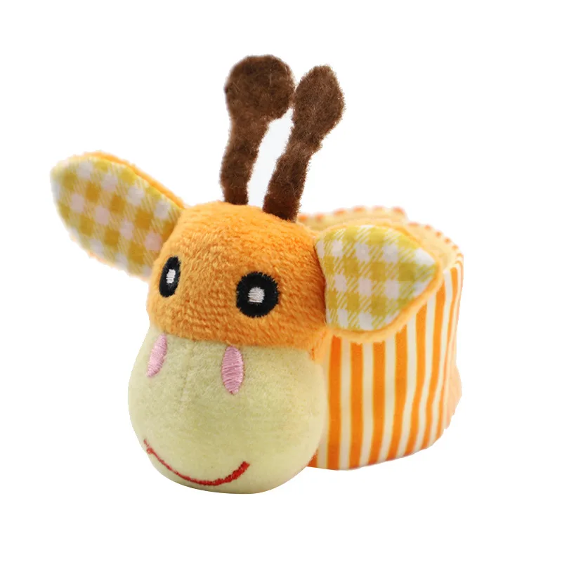 Cute Baby Newborn  Rattle Toy Soft Cartoon Animal Rattles Toys Children Infant Plush Wrist Rattles Baby Toy Hand Wrist Strap