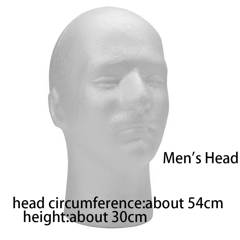 white Foam wig display prop Mannequin Wig Head Display Hat Cap Wig Holder Styrofoam Foam Head wig stand