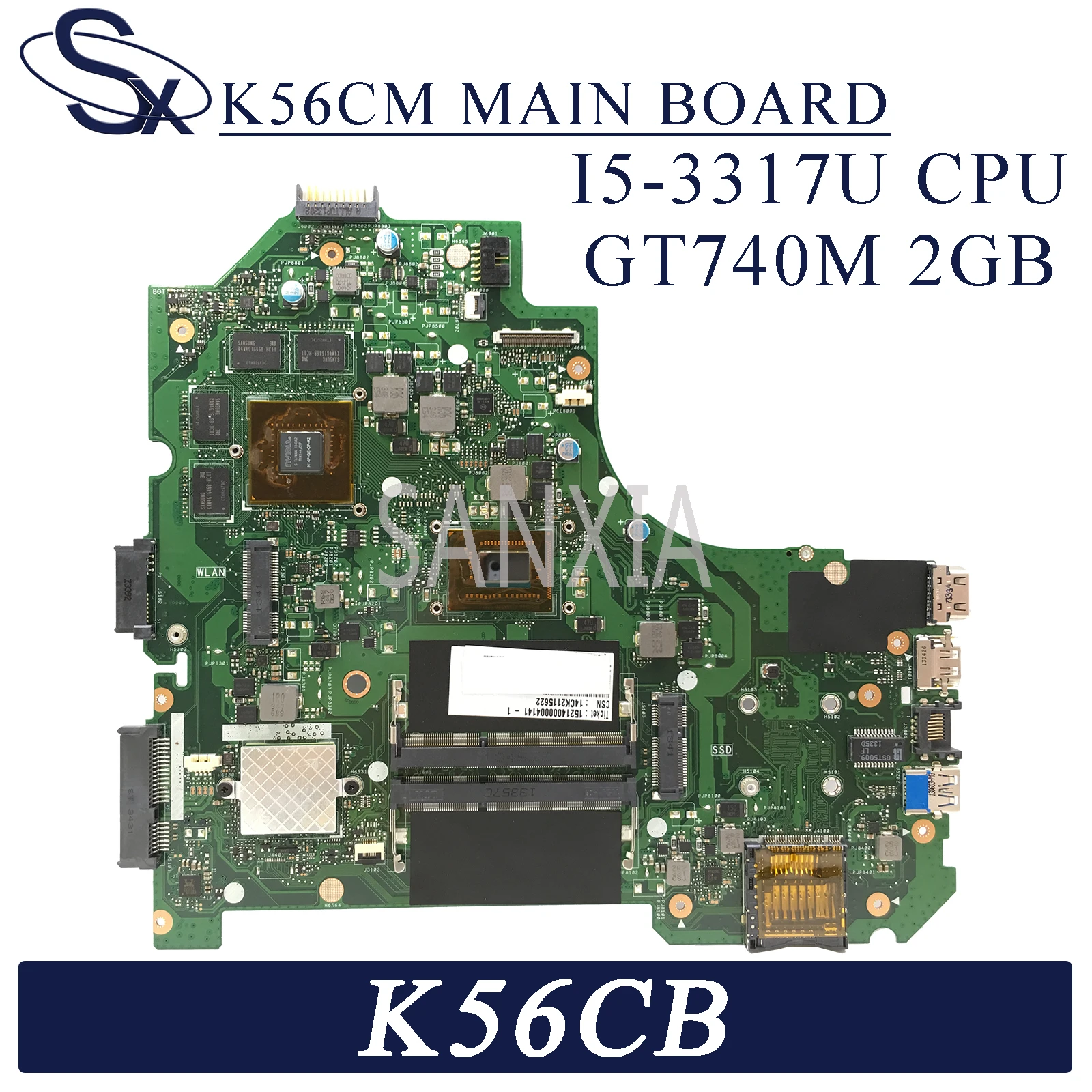 Материнская плата KEFU K56CM для ноутбука ASUS K56CB K56C S550CB S550CM оригинальная материнская