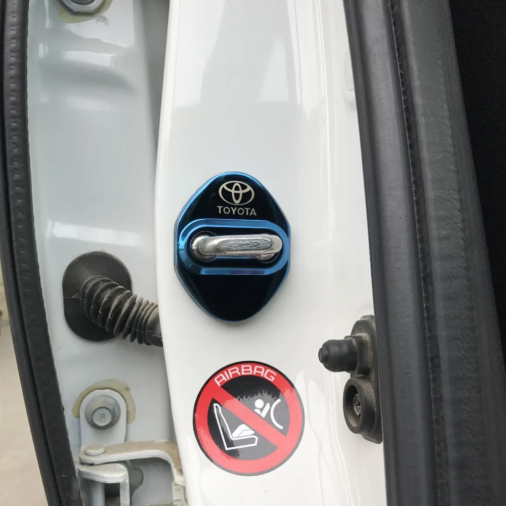 Автомобильный Дверной замок Защитная крышка для toyota camry chr corolla rav4 yaris prius наклейка из нержавеющей стали аксессуары для стайлинга автомобилей