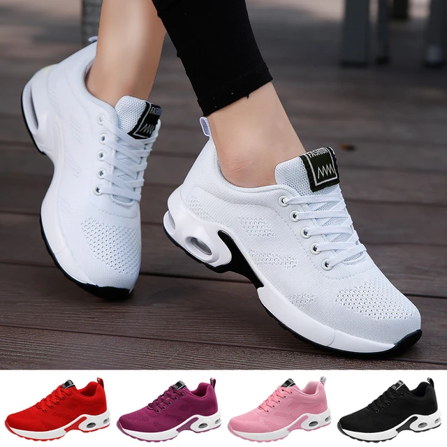 Zapatillas de deporte de gruesa para Mujer, ligeros transpirables para caminar, talla grande 42 - AliExpress