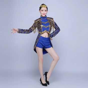 

Costumes Brand Hot Sale New Ladies Jazz Dance Modern Dance Clothing Ladies Fashion Adult Costumes Fringed Sequins Stage Wear