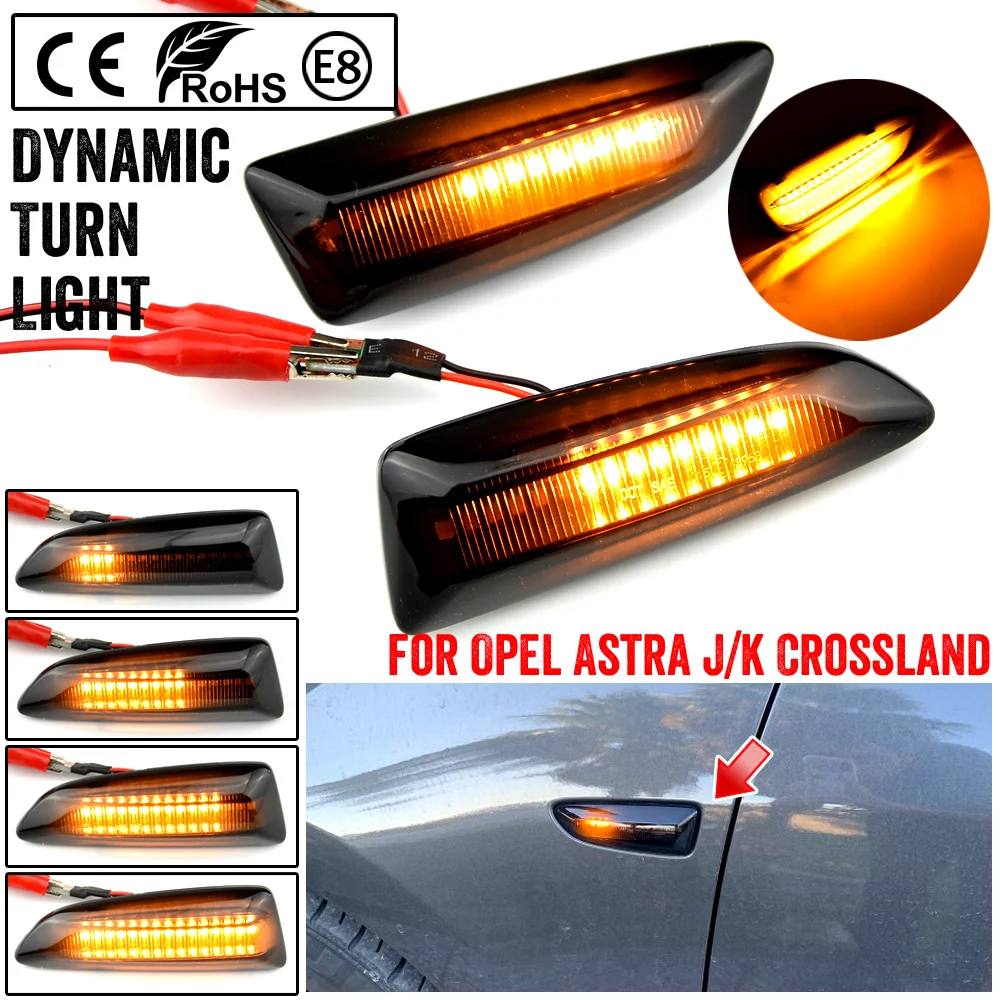 Для Opel для Vauxhall Astra J K Crossland X Grandland Insignia B Zafira C светодиодсветодиодный динамические