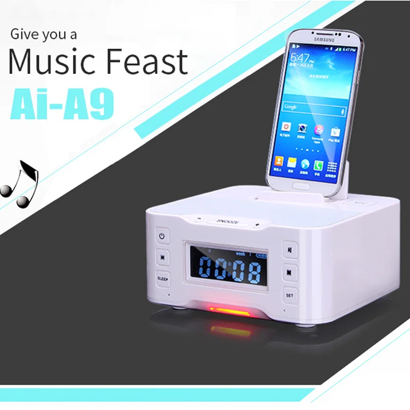 Цифровая Bluetooth Док станция с ЖК дисплеем для IOS Apple iPhone 6 7 8 X samsung xiaomi Android зарядное