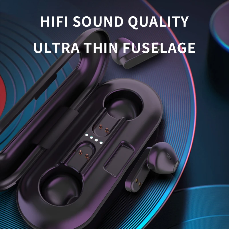 2020Newest True Wireless Bluetooth Earphones 5 0 Touch Control TWS Bluetooth Earbuds Waterproof Supper Bass 9D Stereo Music Head