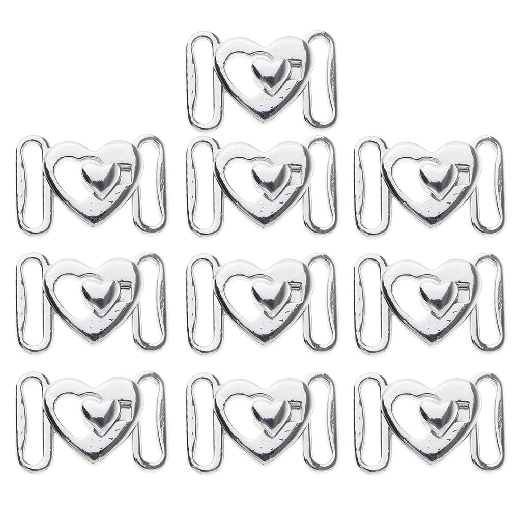 10 наборов Love Heart металлические крючки для шитья и глазки для бюстгальтера и одежды