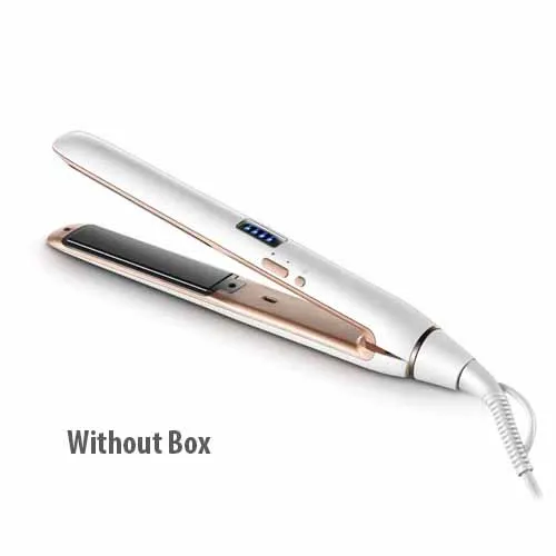 white no box Профессиональный Выпрямитель для волос плоский Утюг гладильная планка щипцы для утюжок для выпрямления волос Инструменты для укладки стайлер выпрямитель - Цвет: white no box