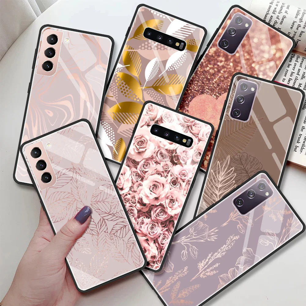 Стеклянный чехол для Samsung Galaxy S20 FE S10 Plus S21 Ultra Note 10 Lite 20 S9 S10e S8 9 закаленный телефона