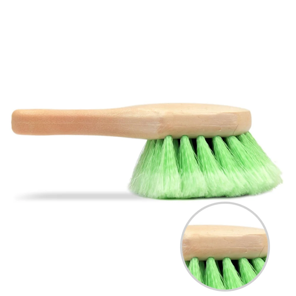 Upholstery Detailing Exterior Short Handle Wheel Tire Body Brush Polish For Auto Car Cleaning Brush Interior Floorliner Carpet