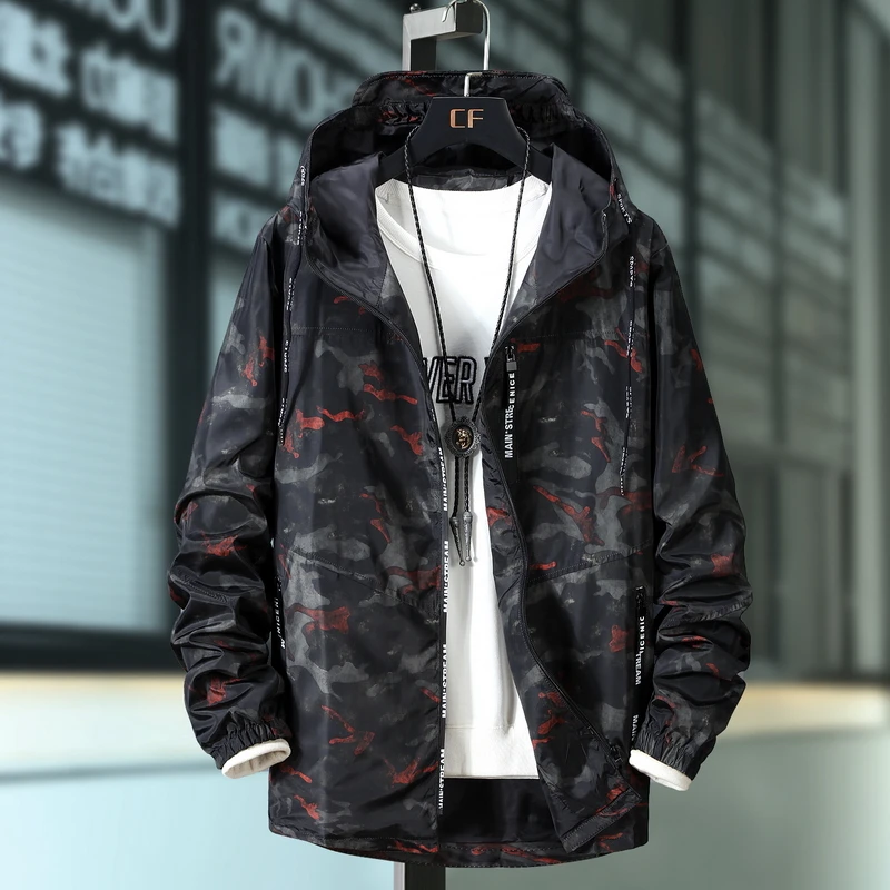 Плюс 10XL 9XL 8XL 7XL 6XL весна осень Мужская Повседневная камуфляжная куртка с капюшоном