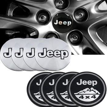 

For Jeep Grand Commander Cherokee Patriot Wrangler Grand Cherokee Renegade Liberty 4pcs Wheel Hub Center Cap Stickers Badge