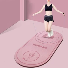 Tapete de corda de salto silencioso tpe esteiras de alta densidade aeróbica saltando almofada de buffer anti-noice antiderrapante esportes fitness almofada de chão x2