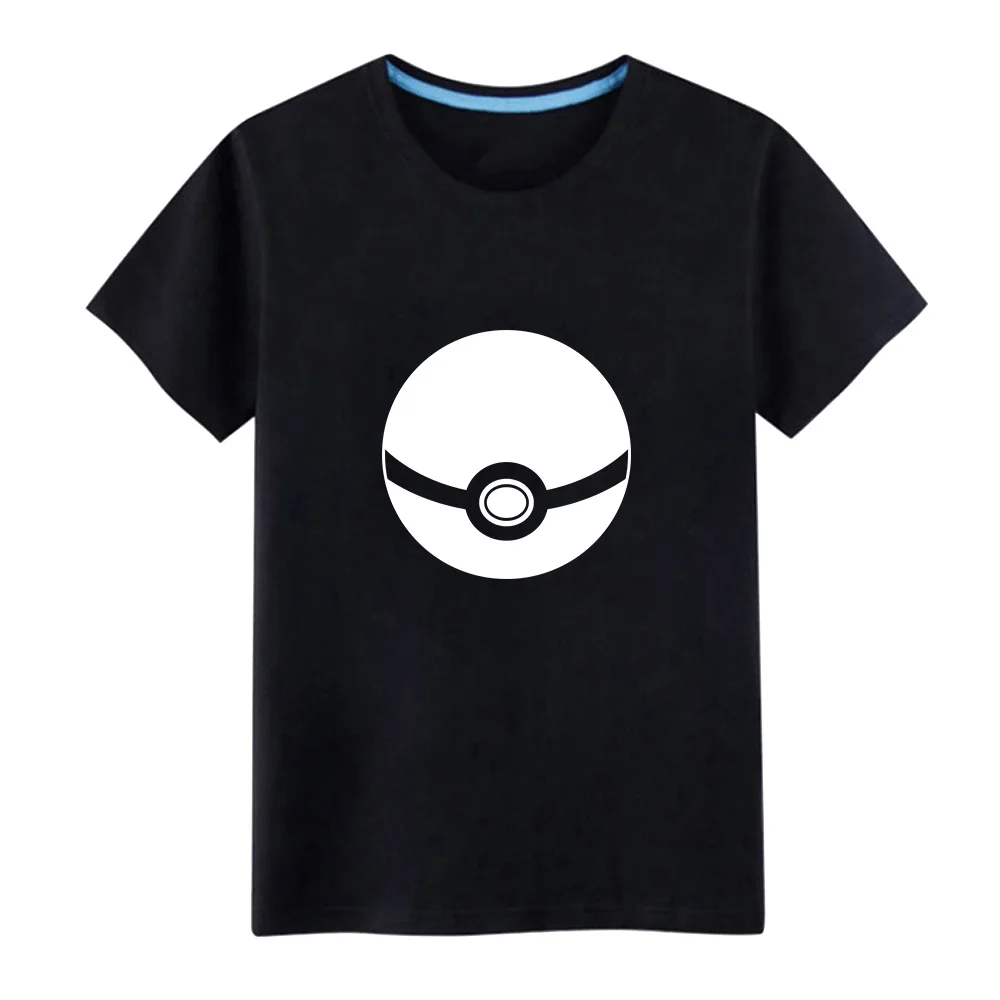 Squirtle Аниме Пикачу чармандер, генгар, светящиеся Детские футболки для мальчиков и девочек, флуоресцентный Рубашка с короткими рукавами футболка детские хлопковые топы-весеннее платье-пачка