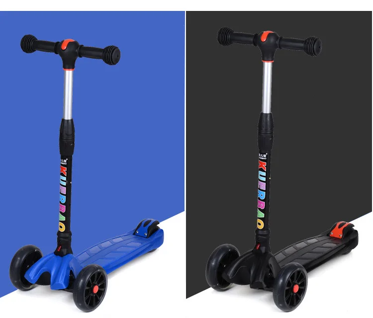 Напрямую от производителя натуральный продукт стиль детский скутер Регулируемая по высоте Складная мигающая коляска на колёсах Slipp