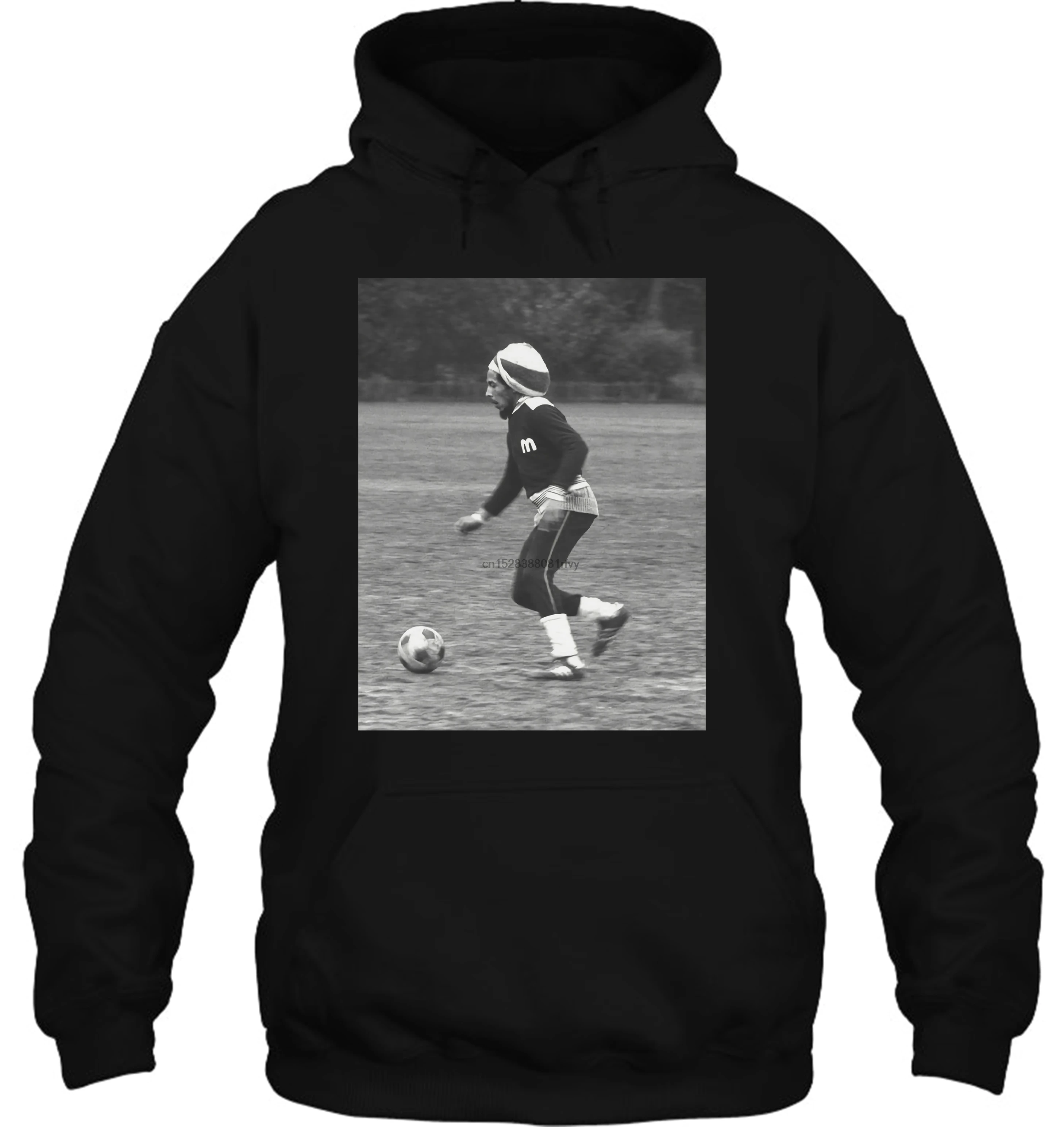 Мужская толстовка, новинка, Blaze Man Bob Marley Soccering, Подарок, Идея, женская уличная одежда