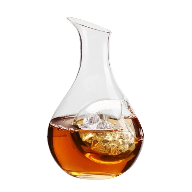 Whiskey Decanter Set Japan Crystal Ice Flask Glass Wine Bottle Hamster Nest Cooling Room Hole Sake Glass Beer Cooler Wine Dispenser Carafe Decanter