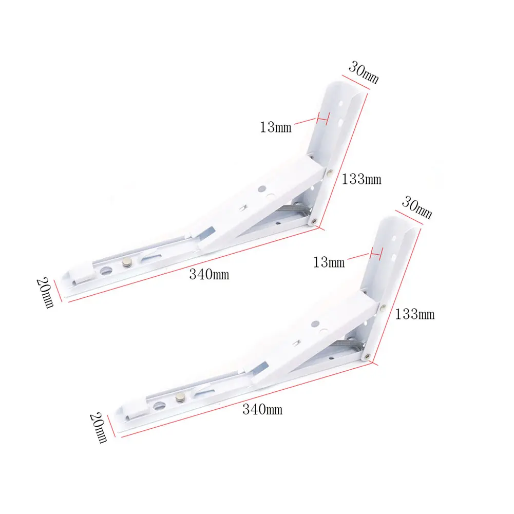 

1 Pair Stainless Steel Folding Table Bracket Shelf Bench Heavy Duty 75KG Load @LS