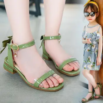 

Summer Girls Leather Shoes Flat Kids Beach Sandals Cute Princess Cut-outs Baby Toddler Girl Shoes Casual Children Sneakers