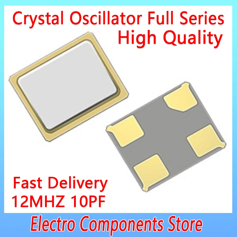 SMD Passive Crystal Oscillator 4Pin 2520 12.000mhz 12MHz 12M Quartz Crystal Resonator 10PF 10PPM Quartz Resonators 10PCS/Lot