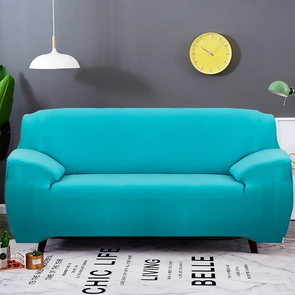 Сплошной цвет эластичный чехол для дивана хлопок все включено стрейч чехол для дивана диван полотенце чехол для дивана для гостиной 1 шт