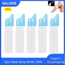 5pcs Nose Cleaning 70ML Nasal Wash Rinse Cleaner Nose Protector Cleans Moistens Anti Allergic Rhinitis Adult Child Travel