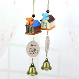 Creative Potted Plant Artificial Succulent Pant Creative Japanese Style Iron Art Metal Wind Chime Hanging Decoration Bell Birthd