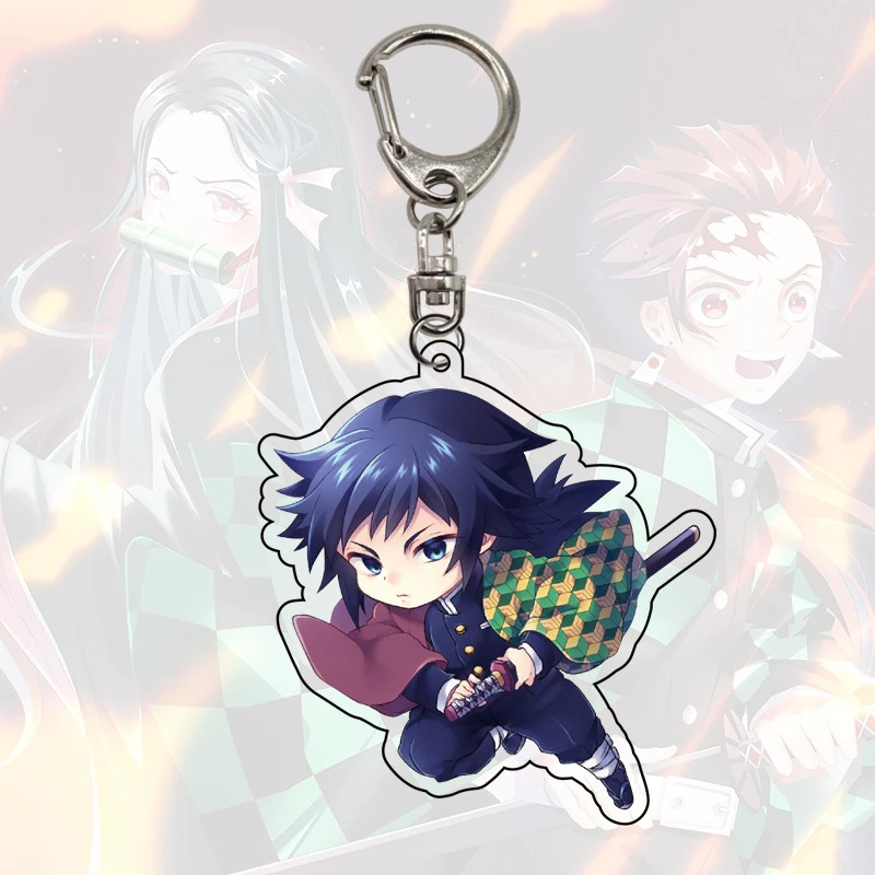 Акриловый брелок для ключей с фигуркой из мультфильма Kimetsu No Yaiba Kamado Tanjirou Pendent - Цвет: 6