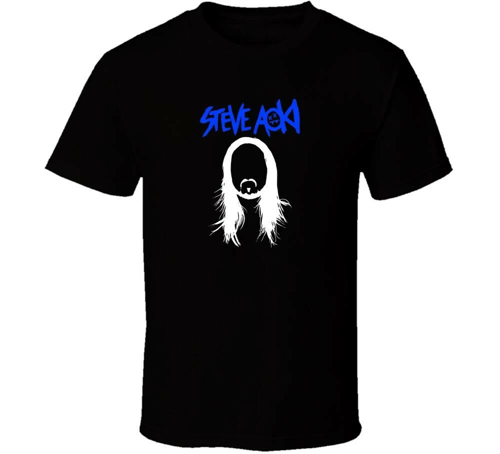 Steve Aoki Electro House музыка Dj логотип черная белая футболка Мужская Бесплатная доставка