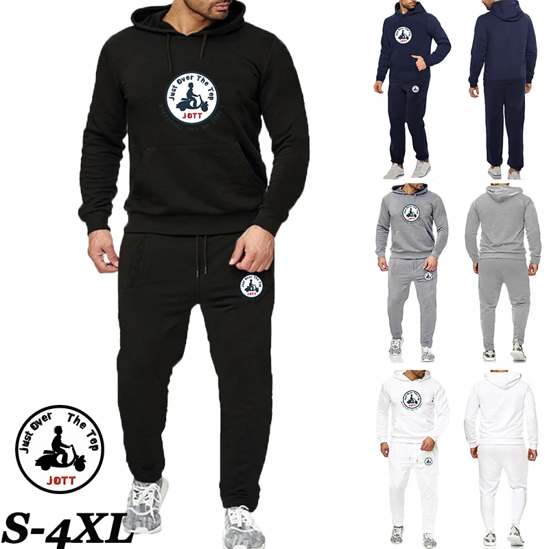 Casual Hoodies  2021 Autumn New Jott Printed Design Mosaic Women's Clothing Sports Fitness Slim Fit Hoodie and Sweatpants 2PCS Women's Tracksuit hoodie fashion