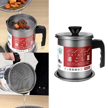 

Stainless Steel Oil Storage Can Container for Kitchen Storing Frying Oil Kitchen Cooking Tools