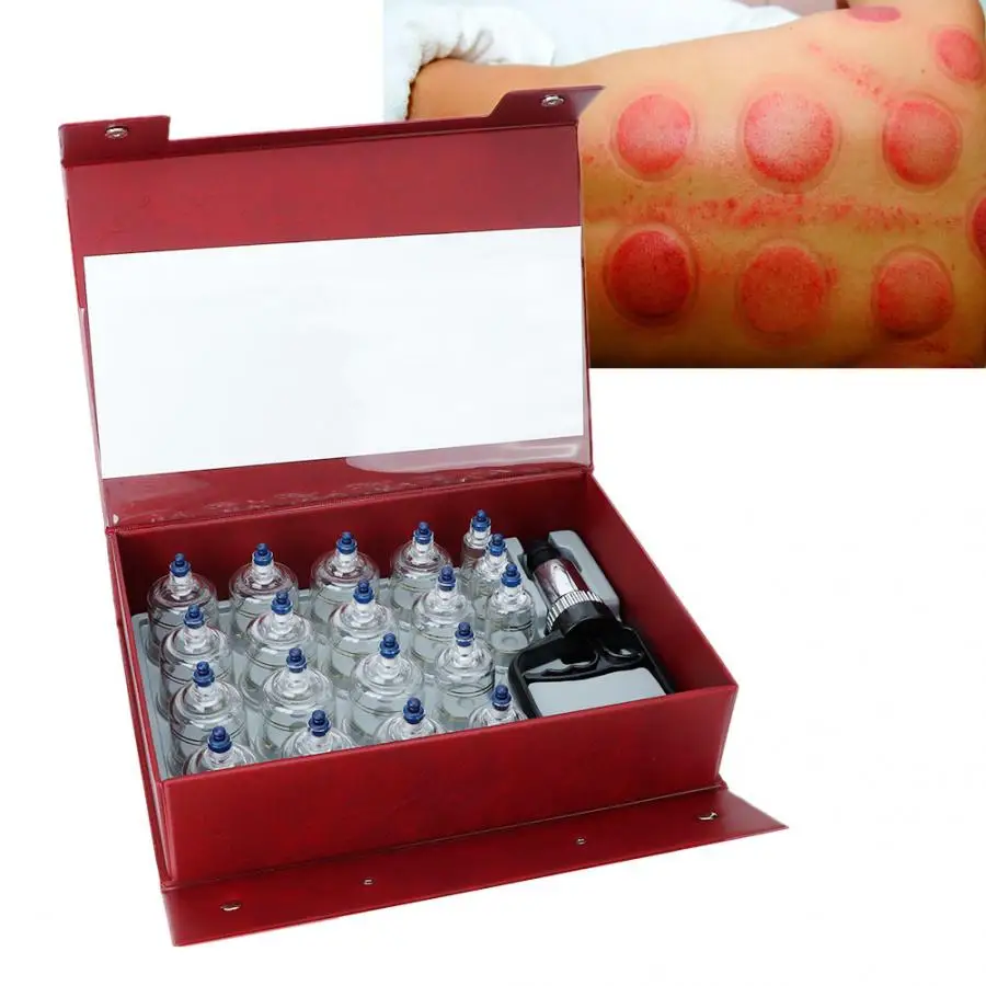

19pcs Suction Cups Jar Vacuum Cupping Set Massager Therapy Cupping Tools for Body Massage
