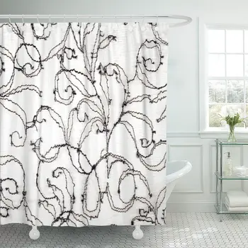 

Lace on Studio Thin Made of Yarn Thread Typically Shower Curtain Waterproof Polyester Fabric 72 x 72 Inches Set with Hooks