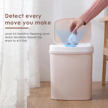 

Electric Smart Trash Can USB Charged Kick Barrel Induction for Home Kitchen Smart Waste Bins barrel Battery Version