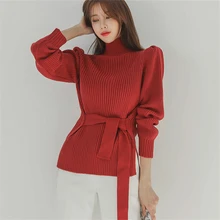 

Autumn Winter 2021 New Women Pullovers and Sweaters Knitted Elasticity Casual Jumper Fashion Turtleneck Warm Female Sweater