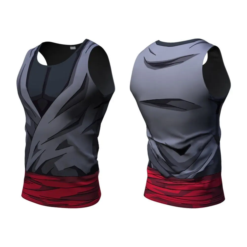 New Men O-Neck Tank Top Pure Color Cartoon Summer Vest Gym Muscle Bodybuilding Streetwear Sleeveless Shirt Workout Fitness Sport 6