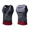 New Men O-Neck Tank Top Pure Color Cartoon Summer Vest Gym Muscle Bodybuilding Streetwear Sleeveless Shirt Workout Fitness Sport 6