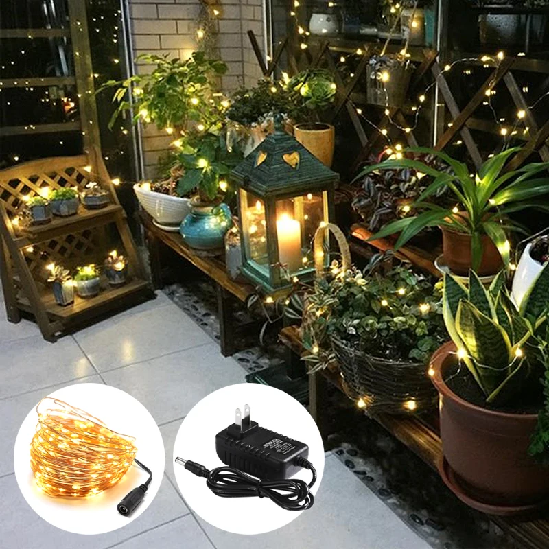 2021 lights Outdoor Tree Garden Curtain Room Home Holiday Lighting Fairy Light Led String Lights Garland New Year Decorations | Лампы и