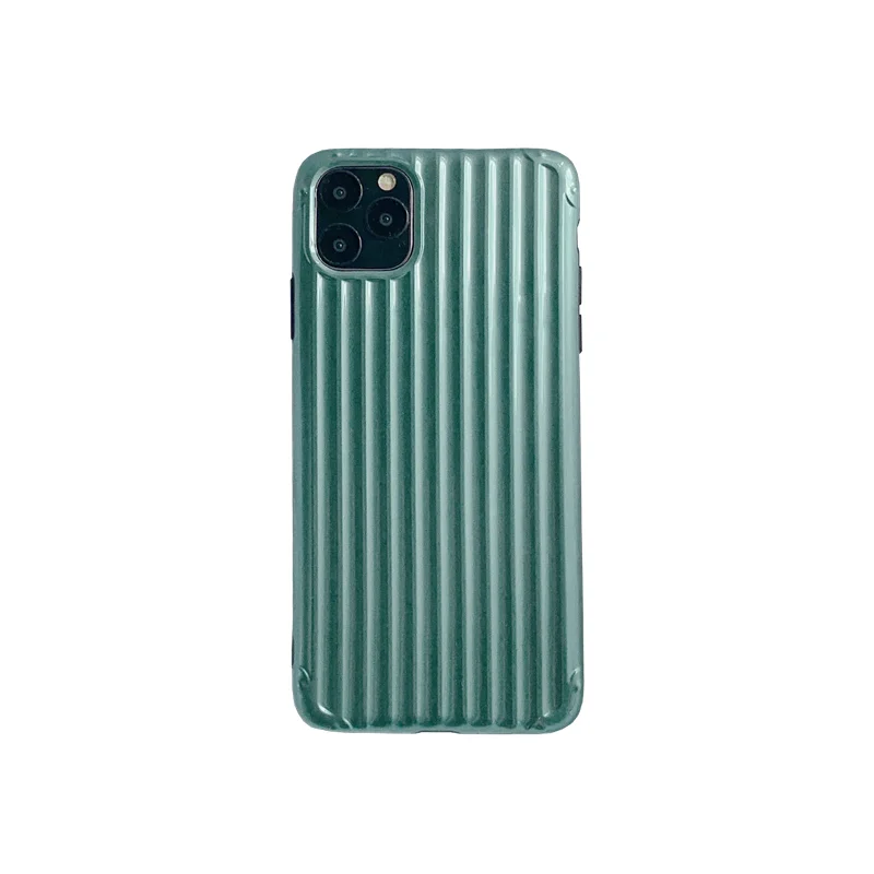 1 Темно-зеленый чехол в полоску для мобильного телефона, чехол для iphone 11 Pro MAX X XS MAX XR 6 6S 7 8 Plus, задняя крышка - Цвет: 1