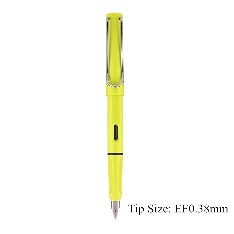 0,38/0,5 мм Высококачественная цветная пластиковая перьевая ручка, чернильные ручки для каллиграфии, Подарочные офисные канцелярские принадлежности 03930 - Цвет: Green-EF0.38mm