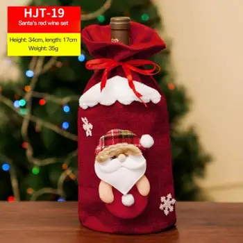 

Santa Claus Christmas Wine Bottle Cover Merry Christmas Decor For Home Xmas Ornaments Gift Navidad 2020 NewYear 2021 Comfortable