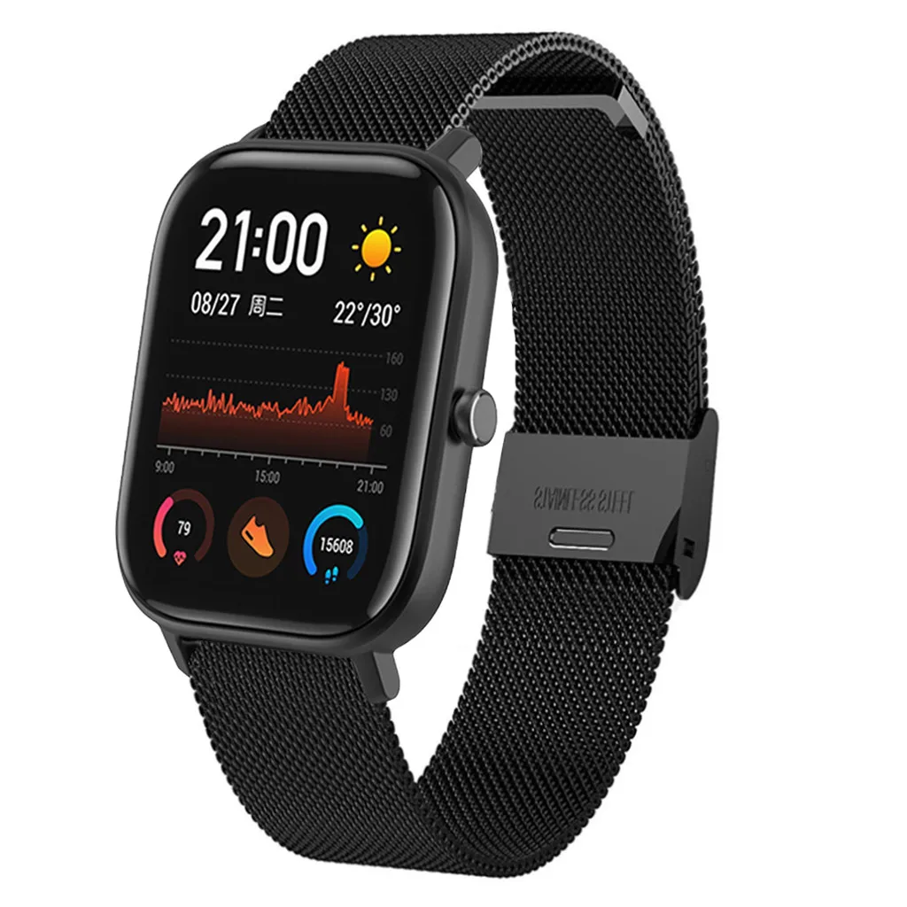 Ouhaobin металлический ремешок для Xiaomi Huami Amazfit GTS Смарт часы из нержавеющей стали Миланский Браслет замена часы ремешок 903#2