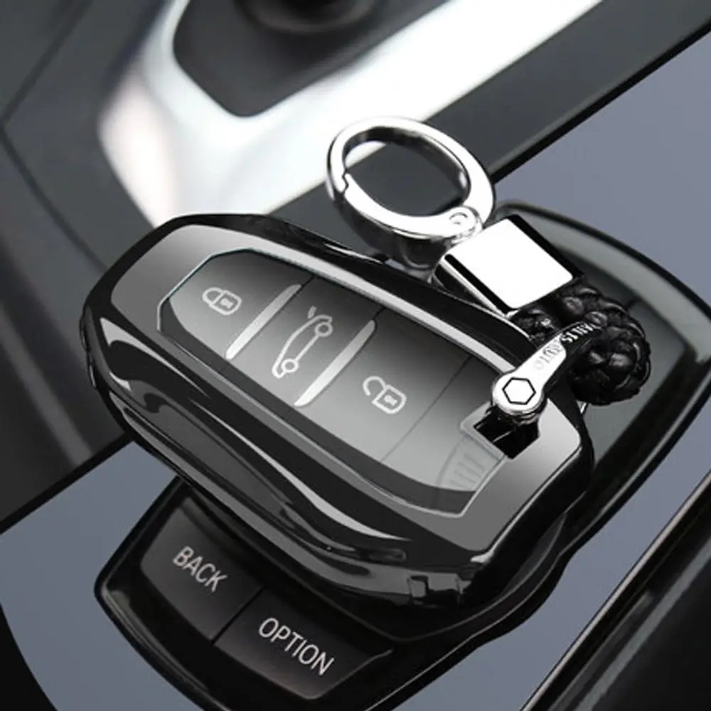 Option 1 Высококачественный чехол для автомобильных ключей, чехол для PEUGEOT 2008/301/307/3008/308/407/408/4008/508/, защитный чехол из ТПУ для спорта - Название цвета: Option 1