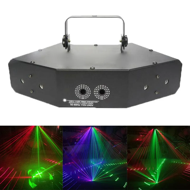 

6 Lens Scan Lasers Light Line Beam Scans Music Show DMX DJ Dance Combinations Gobos Projector Indoor Bar Coffee Xmas WWO